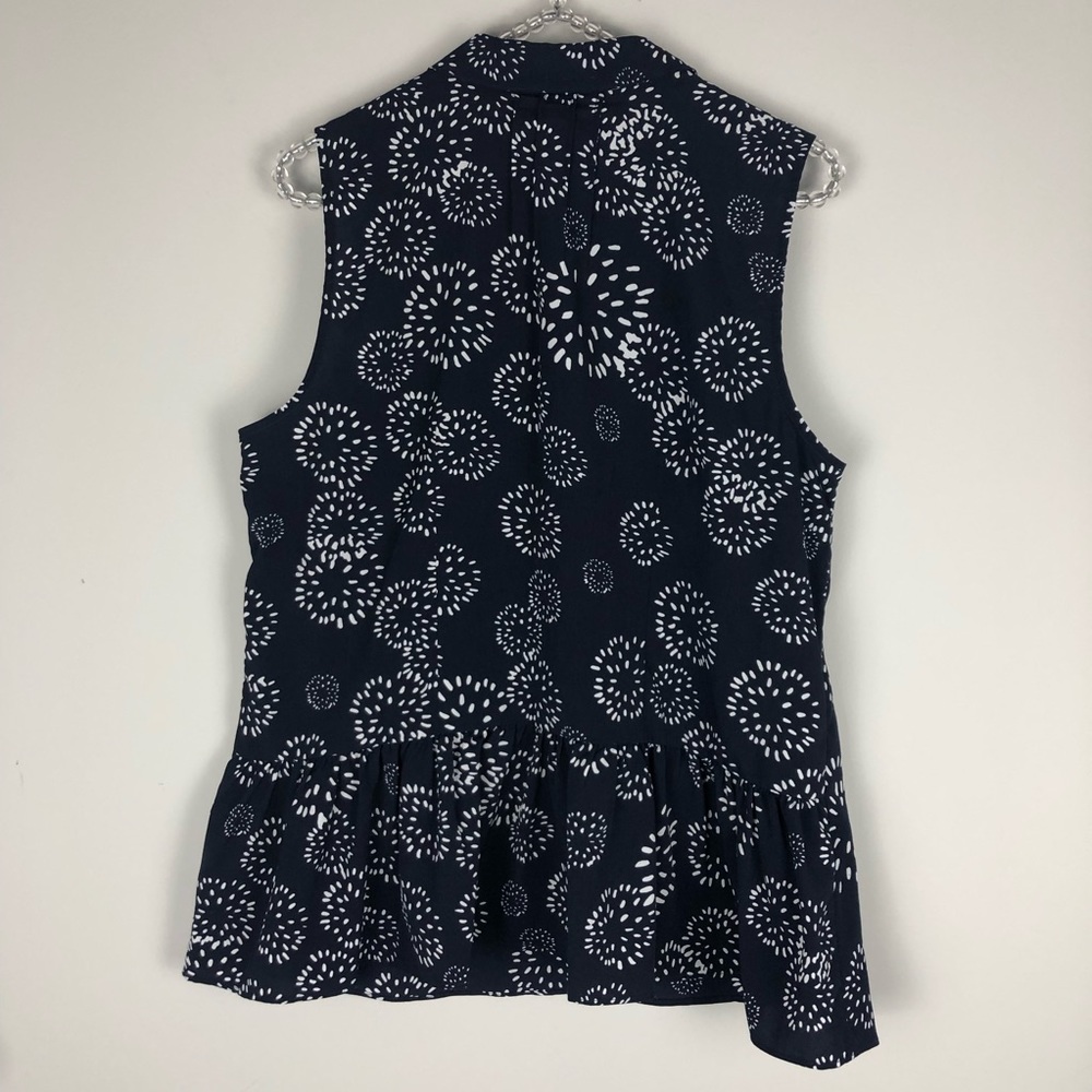 CABI navy white dandelion wish sleeveless top 5215 - Picture 4 of 8